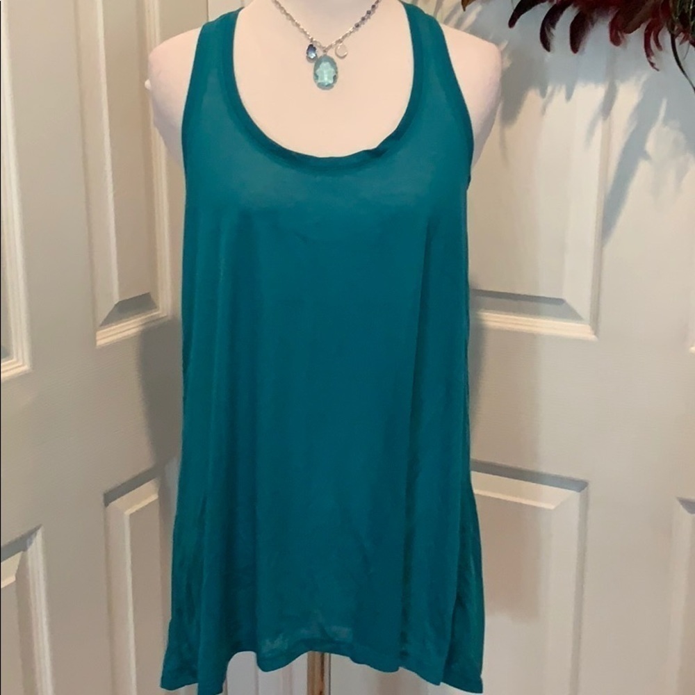 H&M teal longer length racer back tank